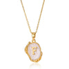 Wholesale Pendant Necklace Alloy Stainless Steel Letter Oil Drop 18K Gold Plated