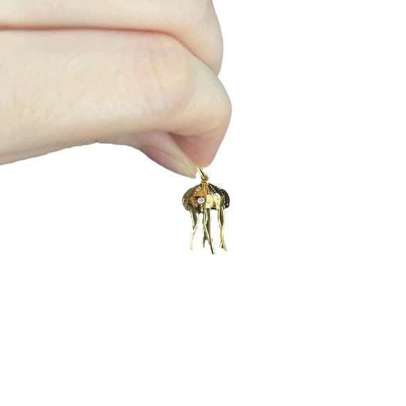 Wholesale Pendant Necklace Animal Zodiac Style Copper Inlaid Zircon Natural Pearl Baroque Octopus Jellyfish