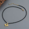 Wholesale Pendant Necklace Black Pointed Crystal Stainless Steel Geometric Retro Handmade For Women