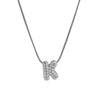 Wholesale Pendant Necklace Brass Copper Electroplated With Letter Pattern On Snake Chain For Women