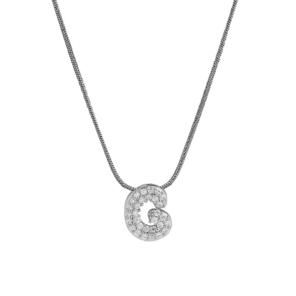 Wholesale Pendant Necklace Brass Copper Electroplated With Letter Pattern On Snake Chain For Women