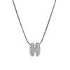 Wholesale Pendant Necklace Brass Copper Electroplated With Letter Pattern On Snake Chain For Women