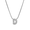Wholesale Pendant Necklace Brass Copper Electroplated With Letter Pattern On Snake Chain For Women