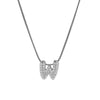 Wholesale Pendant Necklace Brass Copper Electroplated With Letter Pattern On Snake Chain For Women