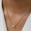 Wholesale Pendant Necklace Brass Copper Electroplated With Letter Pattern On Snake Chain For Women