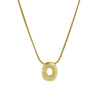 Wholesale Pendant Necklace Brass Copper Electroplated With Letter Pattern On Snake Chain For Women
