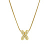 Wholesale Pendant Necklace Brass Copper Electroplated With Letter Pattern On Snake Chain For Women