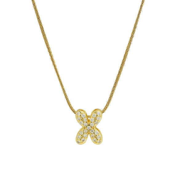Wholesale Pendant Necklace Brass Copper Electroplated With Letter Pattern On Snake Chain For Women