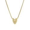 Wholesale Pendant Necklace Brass Copper Electroplated With Letter Pattern On Snake Chain For Women