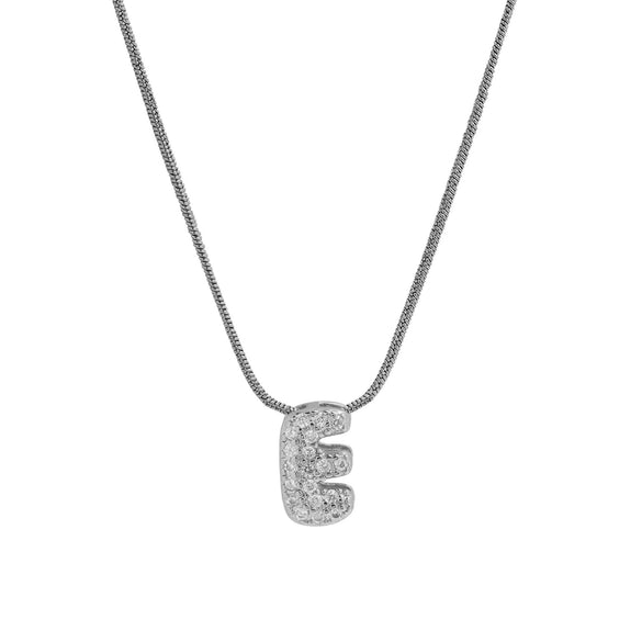 Wholesale Pendant Necklace Brass Copper Electroplated With Letter Pattern On Snake Chain For Women