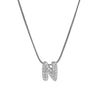 Wholesale Pendant Necklace Brass Copper Electroplated With Letter Pattern On Snake Chain For Women
