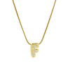 Wholesale Pendant Necklace Brass Copper Electroplated With Letter Pattern On Snake Chain For Women