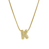 Wholesale Pendant Necklace Brass Copper Electroplated With Letter Pattern On Snake Chain For Women