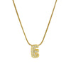 Wholesale Pendant Necklace Brass Copper Electroplated With Letter Pattern On Snake Chain For Women