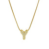 Wholesale Pendant Necklace Brass Copper Electroplated With Letter Pattern On Snake Chain For Women