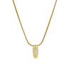 Wholesale Pendant Necklace Brass Copper Electroplated With Letter Pattern On Snake Chain For Women