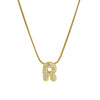 Wholesale Pendant Necklace Brass Copper Electroplated With Letter Pattern On Snake Chain For Women