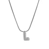 Wholesale Pendant Necklace Brass Copper Electroplated With Letter Pattern On Snake Chain For Women