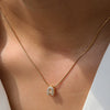 Wholesale Pendant Necklace Brass Copper Electroplated With Letter Pattern On Snake Chain For Women