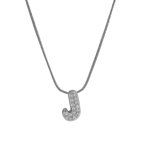 Wholesale Pendant Necklace Brass Copper Electroplated With Letter Pattern On Snake Chain For Women