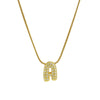Wholesale Pendant Necklace Brass Copper Electroplated With Letter Pattern On Snake Chain For Women