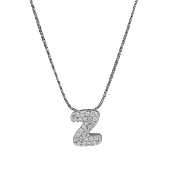 Wholesale Pendant Necklace Brass Copper Electroplated With Letter Pattern On Snake Chain For Women