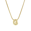 Wholesale Pendant Necklace Brass Copper Electroplated With Letter Pattern On Snake Chain For Women