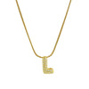 Wholesale Pendant Necklace Brass Copper Electroplated With Letter Pattern On Snake Chain For Women