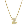 Wholesale Pendant Necklace Brass Copper Electroplated With Letter Pattern On Snake Chain For Women