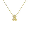 Wholesale Pendant Necklace Brass Copper With Letters Numbers Text Pattern Electroplated