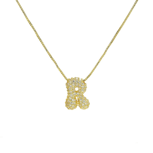 Wholesale Pendant Necklace Brass Copper With Letters Numbers Text Pattern Electroplated