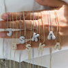 Wholesale Pendant Necklace Brass Copper With Letters Numbers Text Pattern Electroplated