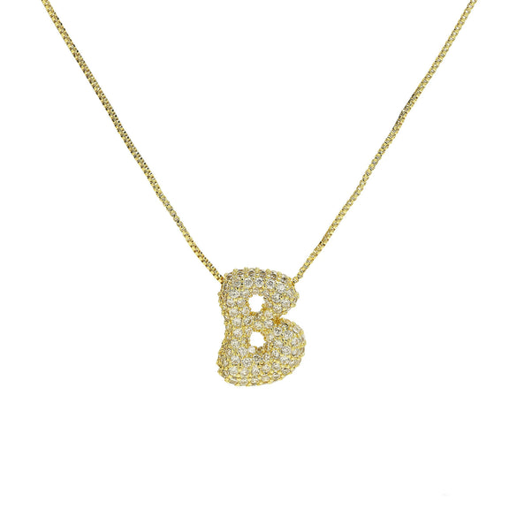 Wholesale Pendant Necklace Brass Copper With Letters Numbers Text Pattern Electroplated