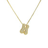 Wholesale Pendant Necklace Brass Copper With Letters Numbers Text Pattern Electroplated