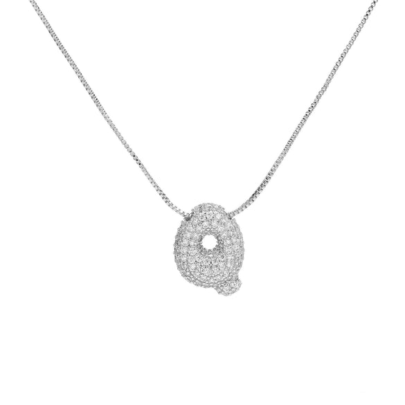 Wholesale Pendant Necklace Brass Copper With Letters Numbers Text Pattern Electroplated