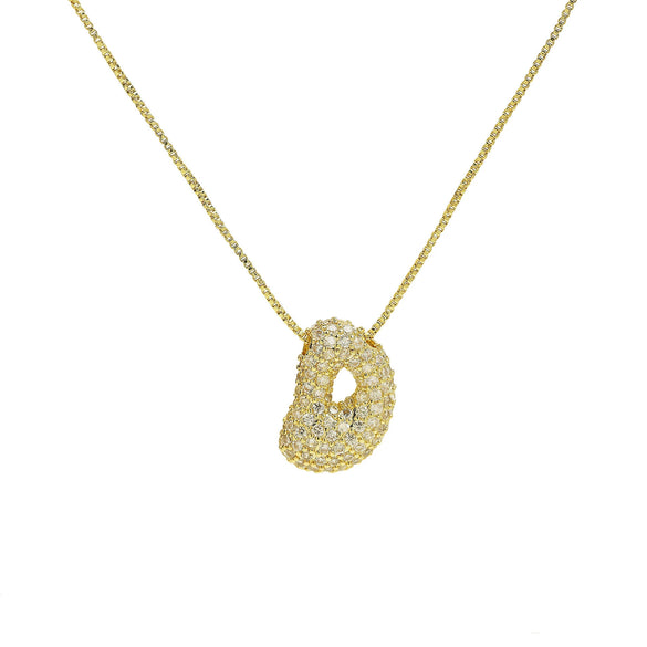 Wholesale Pendant Necklace Brass Copper With Letters Numbers Text Pattern Electroplated