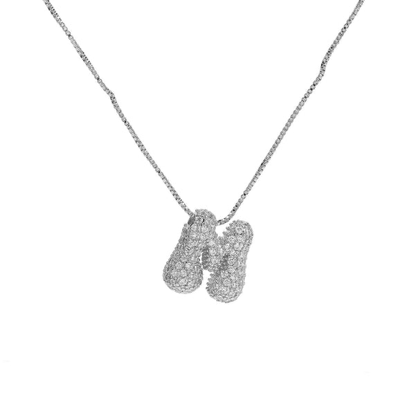 Wholesale Pendant Necklace Brass Copper With Letters Numbers Text Pattern Electroplated