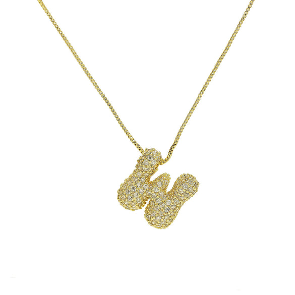 Wholesale Pendant Necklace Brass Copper With Letters Numbers Text Pattern Electroplated