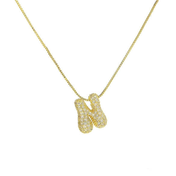 Wholesale Pendant Necklace Brass Copper With Letters Numbers Text Pattern Electroplated