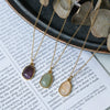 Wholesale Pendant Necklace Clavicle Chain Geometric Fresh Green Dongling Female Titanium Steel 18K Gold Plated
