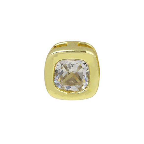 Wholesale Pendant Necklace Colorful Geometric Square Birthstone Zircon Copper Brass Electroplating For Women