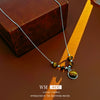 Wholesale Pendant Necklace Copper Alloy Geometric Brown Tiger Eye Stone Electroplating Clavicle Chain For Women Retro High Sense