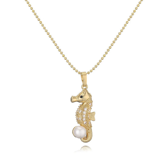 Wholesale Pendant Necklace Copper Animal Zodiac Dripping Oil Style Snake Bone Chain