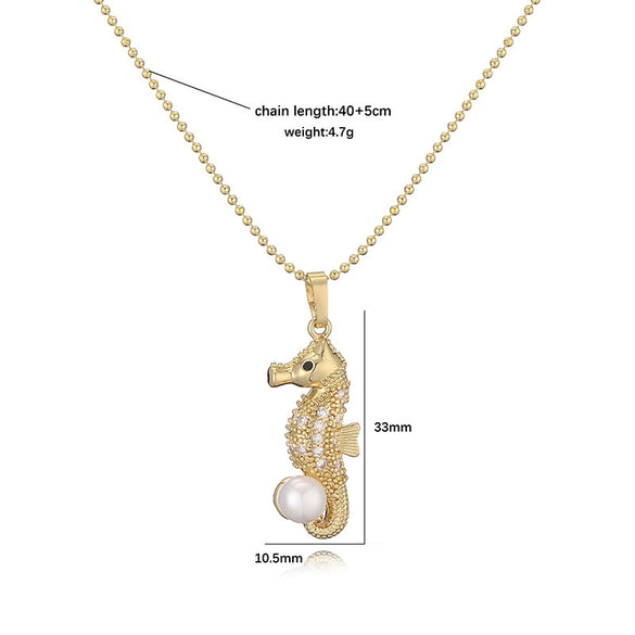 Wholesale Pendant Necklace Copper Animal Zodiac Dripping Oil Style Snake Bone Chain