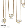 Wholesale Pendant Necklace Copper Artificial Crystal Geometric Electroplating For Women