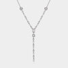 Wholesale Pendant Necklace Copper Artificial Crystal Geometric Oval Round Electroplated Light Luxury Style