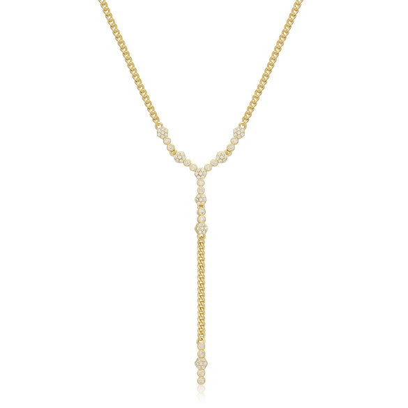 Wholesale Pendant Necklace Copper Artificial Crystal Geometric Oval Round Electroplated Light Luxury Style