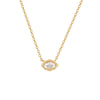 Wholesale Pendant Necklace Copper Artificial Crystal Geometric Oval Round Electroplated Light Luxury Style