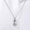 Wholesale Pendant Necklace Copper Artificial Crystal Geometric Oval Round Light Luxury Style Furnace Vacuum Plating O Shaped Chain For Women