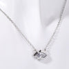 Wholesale Pendant Necklace Copper Artificial Crystal Geometric Oval Round Light Luxury Style Furnace Vacuum Plating O Shaped Chain For Women